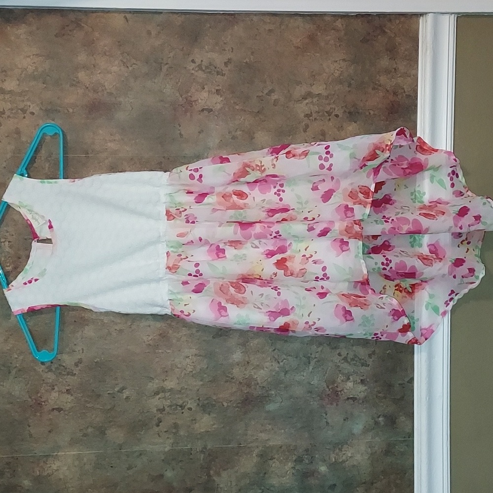 Bobbie Brooks Sleeveless Floral Dress Girls Size 6